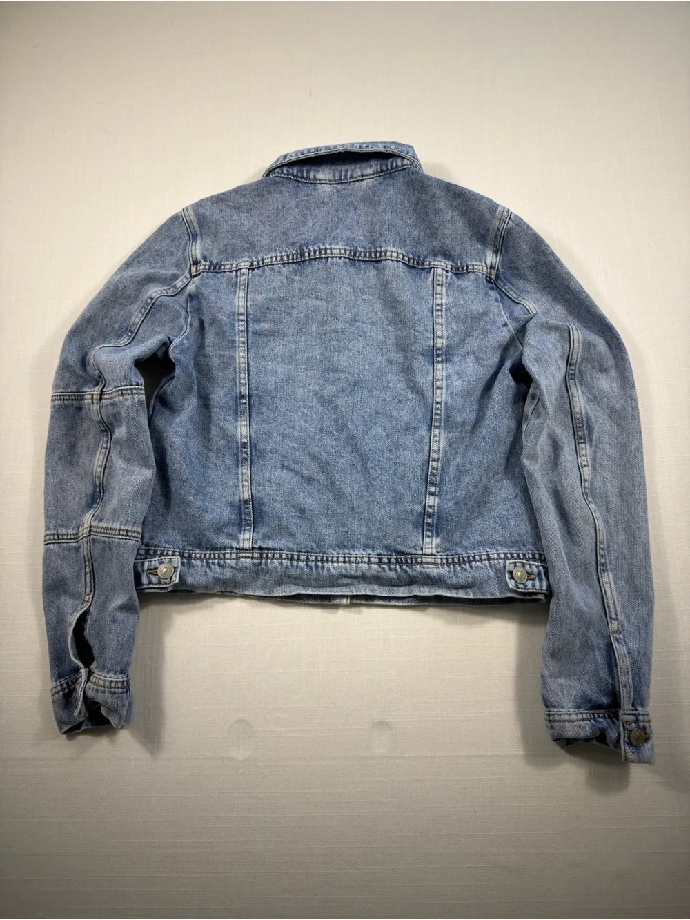 Free People Rumors Denim Jacket Small Blue Oversized Boho - Picture 2 of 11